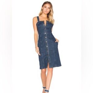 AG Adriano Goldschmied Cream Denim Dress
